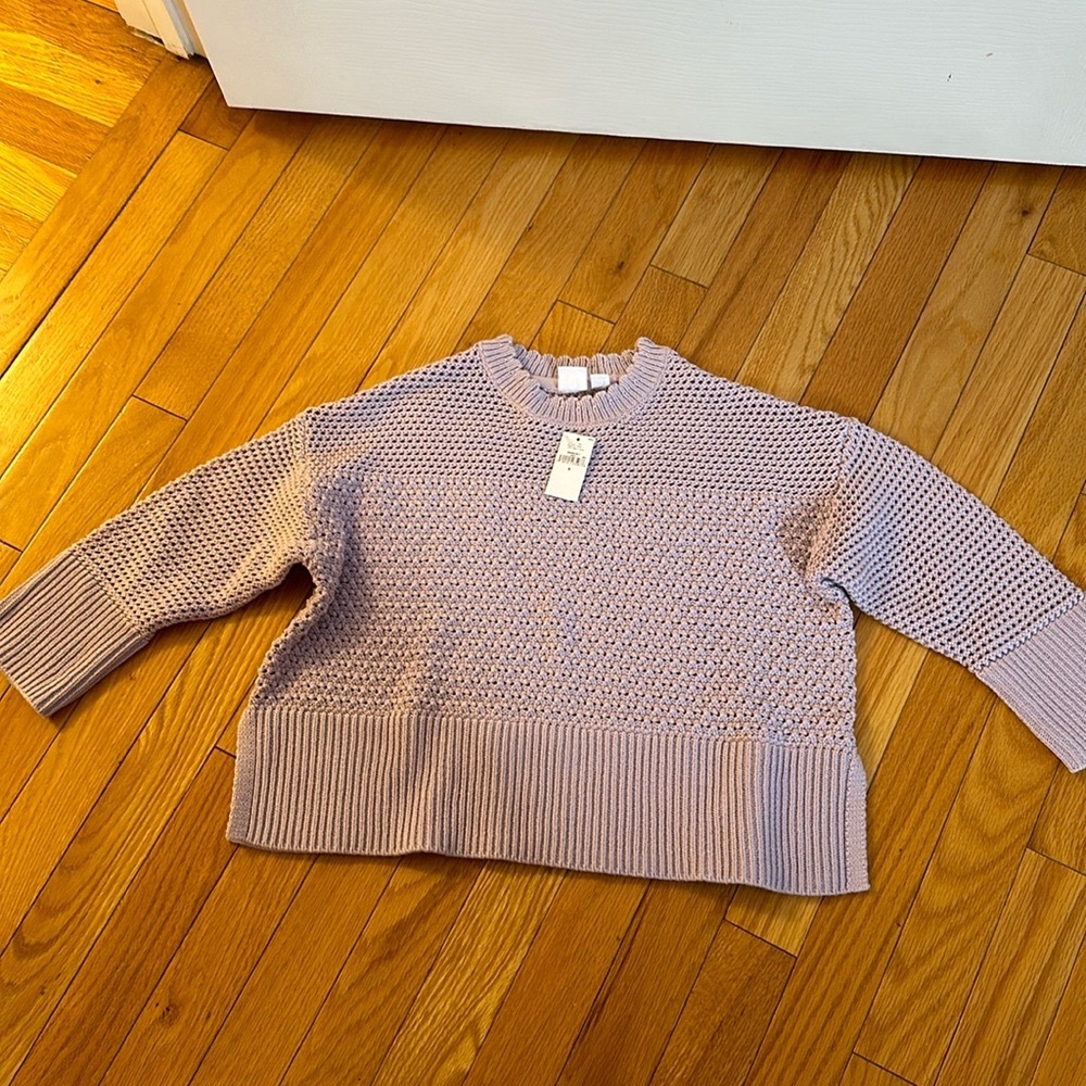 Gap Girls Lilac crochet sweater size small